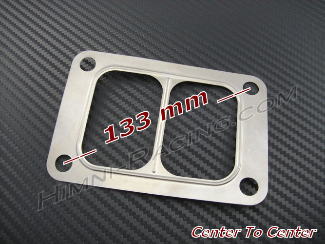 T6 Turbo Turbine Inlet Manifold Gasket - Divided SS - Click Image to Close